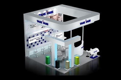 36平米展臺(tái)設(shè)計(jì)制作：三面開口/現(xiàn)代/型材結(jié)構(gòu)/白色，為電子展展商而作（免費(fèi)使用）